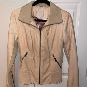 Guess Tan Leather Jacket